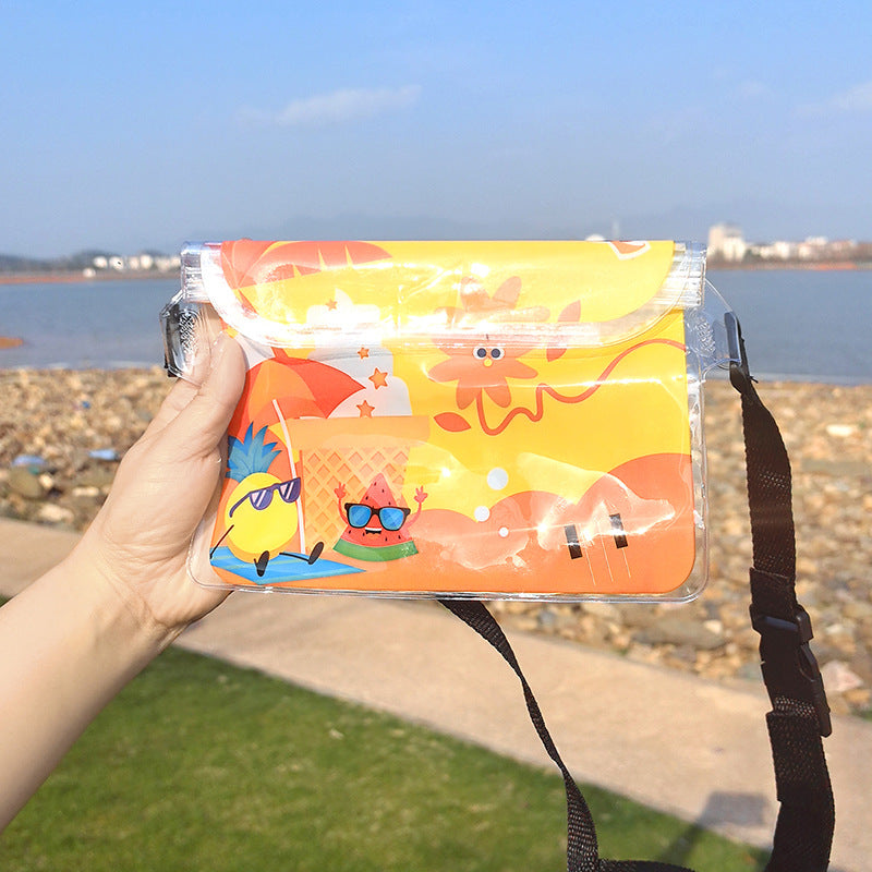 Three-Layer Sealed Transparent Mobile Phone Waterproof Bag Suitable for Swimming Mountaineering Beach Outdoor Sports
