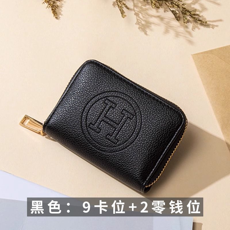 New Exquisite Small Multiple Card Slots Organ Zipper Card Holder Large Capacity Bank Card Document Package