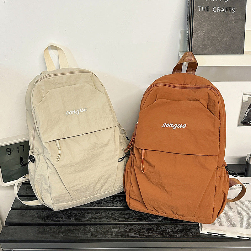 Japanese Style College Students Bag Trendy Cool Large Capacity Couple Backpack Korean Style Casual All-Matching Backpack