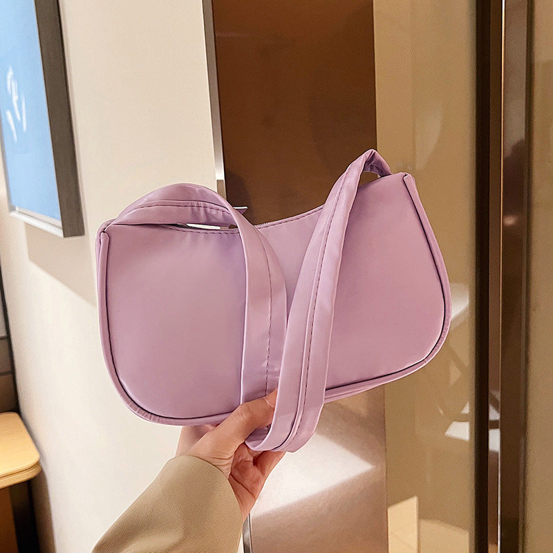 Chic Minimalist Crossbody Bag with Soft PU Material and Zipper Closure for Daily Fashion