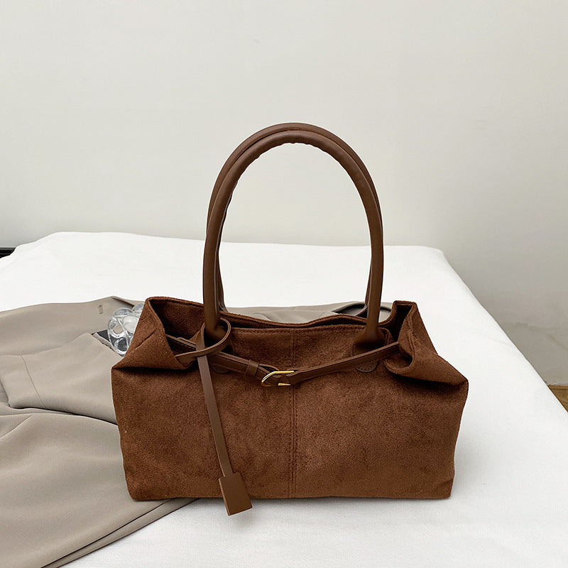Underarm Bag Women's Fashion New Fashionable Retro Frosted Large Capacity Commuter Shoulder Big Handbag