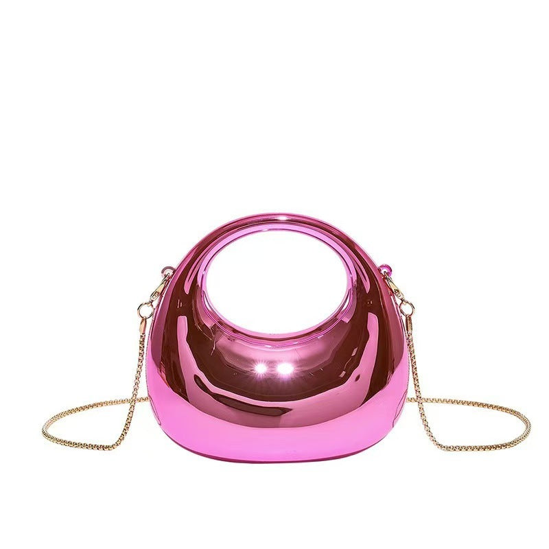 Stylish Acrylic Clutch Bag with Chain Strap for Evening Events and Daily Use