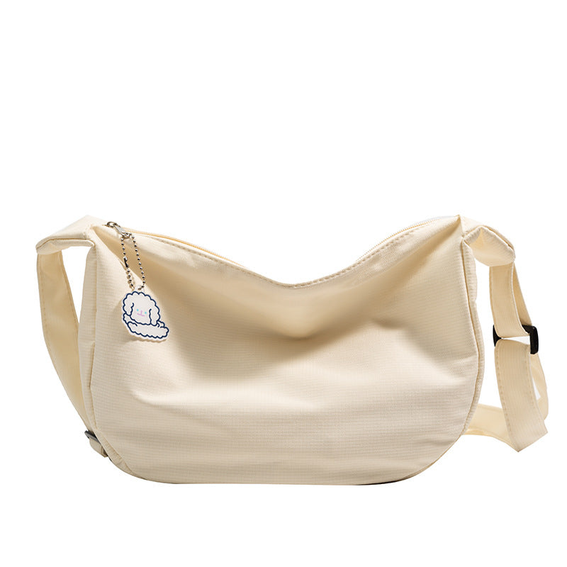 Dumpling Bag Men and Women Korean Shoulder Simple Pure Color Japanese Girl Students' Crossbody Bag