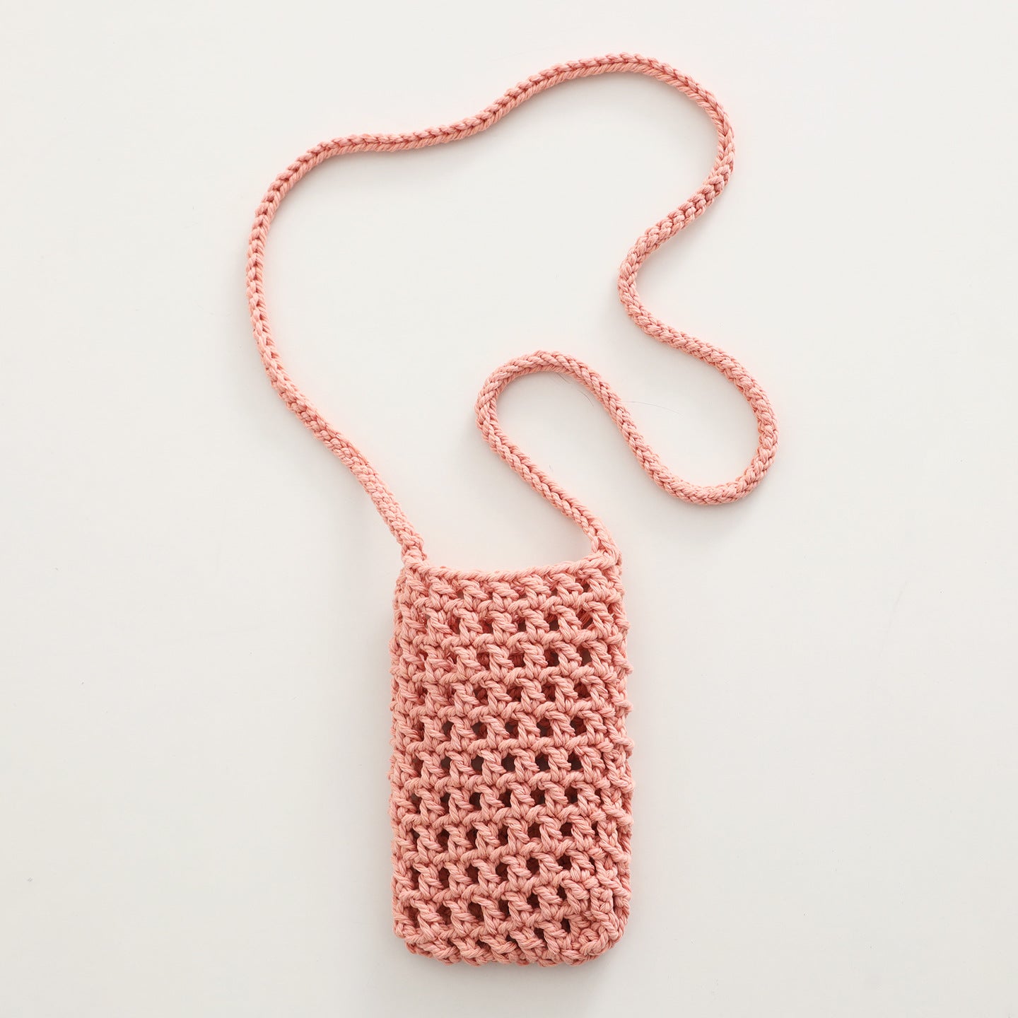 Handmade Crochet Crossbody Phone Bag with Hollow Design for Casual Everyday Use