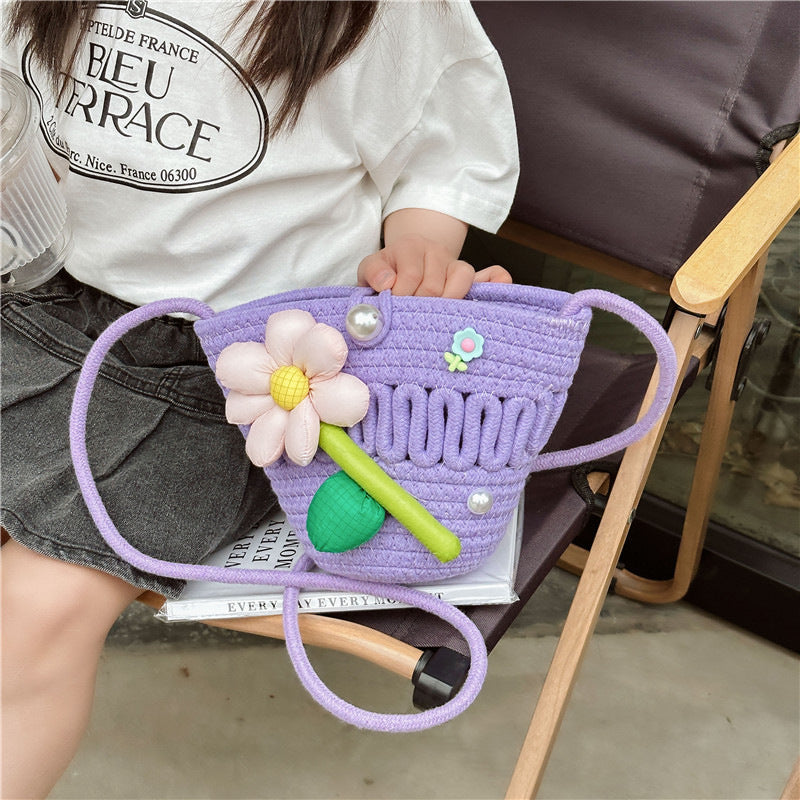 Summer New Woven Bag Women's Fashion All-Match Portable Crossbody Shoulder Bag
