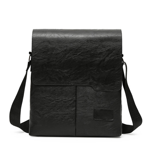 Stylish PU Men's Crossbody Bag with Vintage Design and Durable Construction for Casual Travel