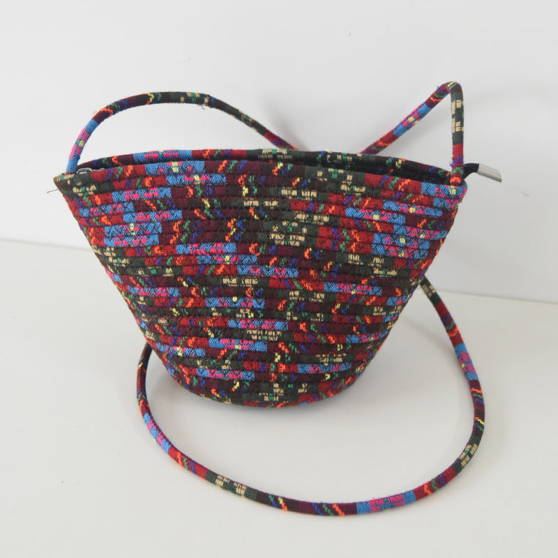 Summer New Woven Bag Women's Fashion All-Match Portable Crossbody Shoulder Bag