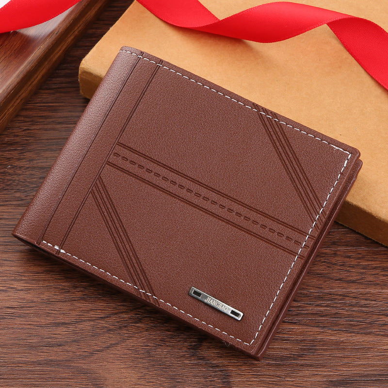 Stylish Men's Wallet with Embossed Design, Soft PVC Material, Multi-Card Slots and Large Capacity for Everyday Use