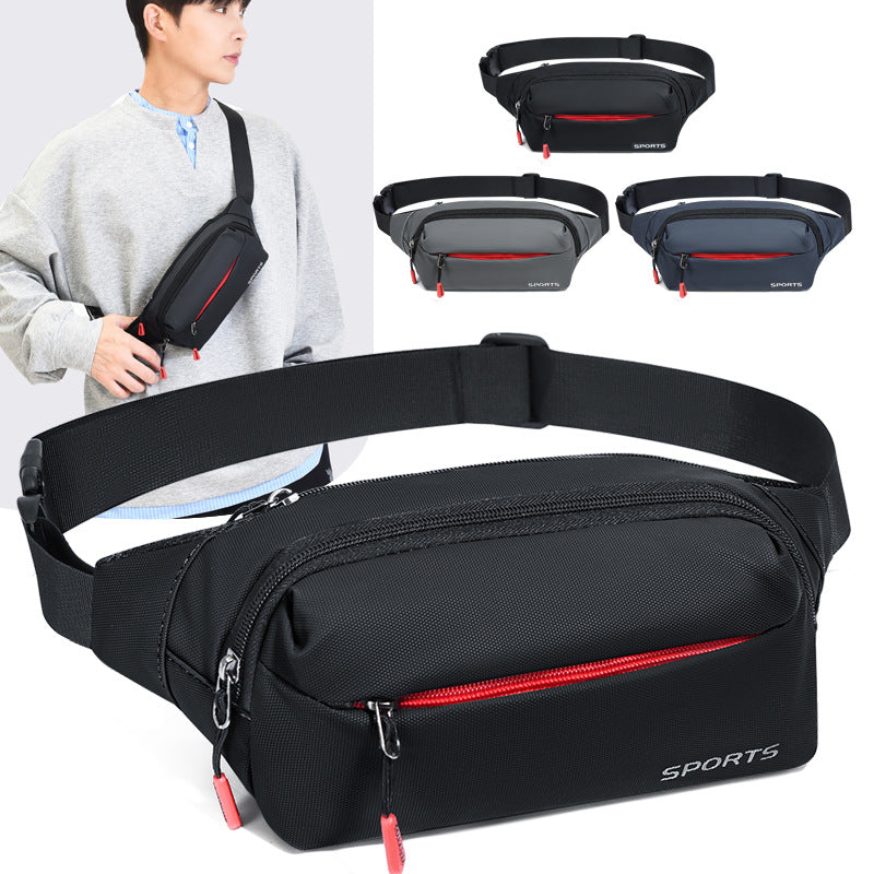 New Simple Waterproof Waist Bag Korean Style Large Capacity Personality Cash Bags Outdoor Leisure Travel Cell Phone Storage Bag