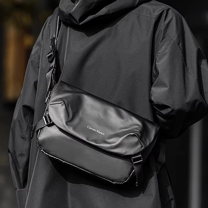 Single Shoulder Bag Men's Casual Large Capacity Multi-Functional Riding Crossbody Backpack Trendy Portable Small Square Bag