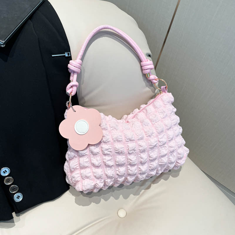 Underarm Bag Female Summer New Fashion Bubble One-Shoulder Versatile Lady Style Dumpling Bag
