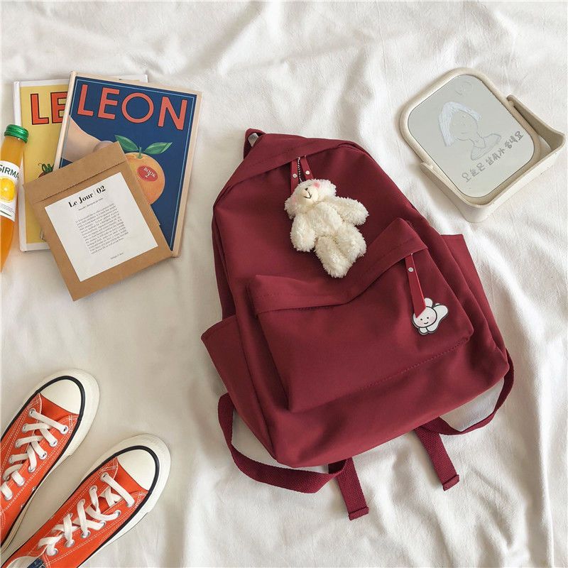 Minimalist Campus Backpack for Students with Waterproof Canvas, Large Capacity and Comfortable Padded Straps