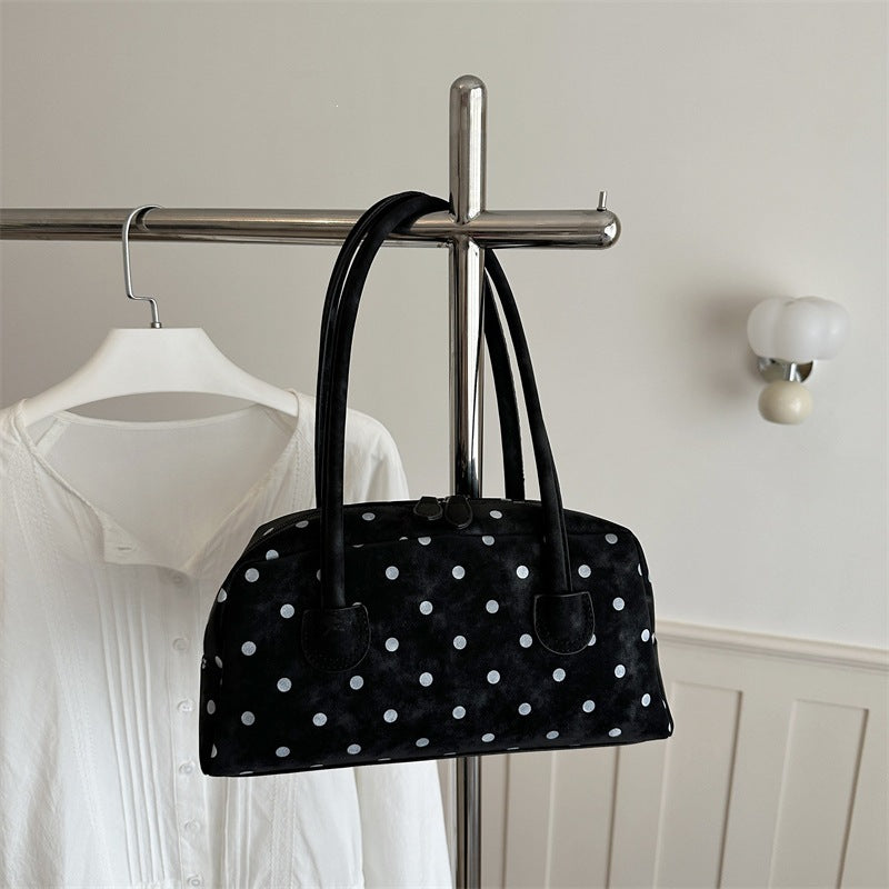 Simple Polka Dot Handbag New Commuter Shoulder Bag Everyday Joker Fashion Bag