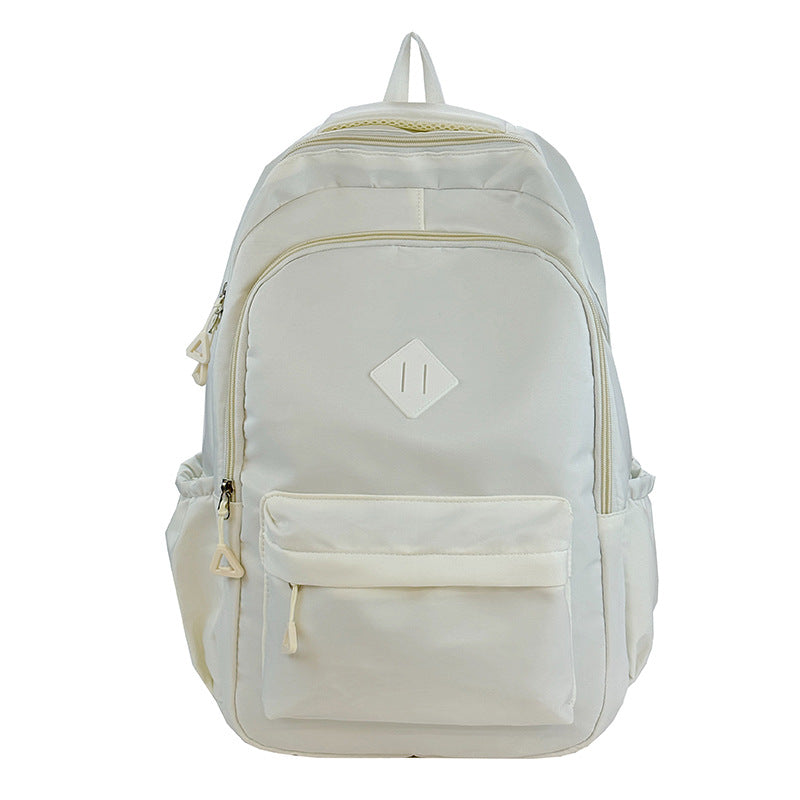 New Simple Color Backpack with Large Capacity, Lightweight and Stylish for Students and Travel