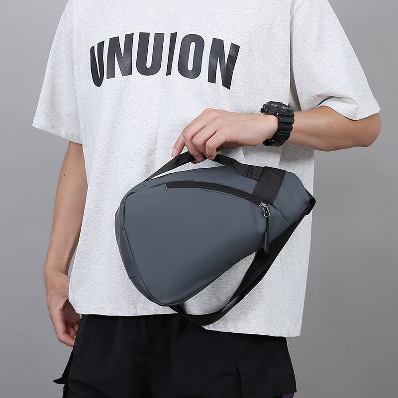 Casual Men's Chest Bag Large Capacity PU Leather Film High Quality Crossbody Bag Portable Shoulder Bag for Going out