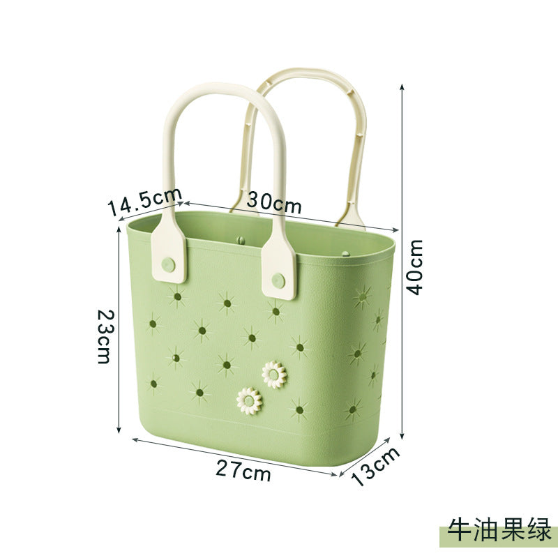 Outdoor Portable Picnic Basket Bathroom Storage Basket Toiletries Student Dormitory Bath Basket Bathroom Wash Storage Basket