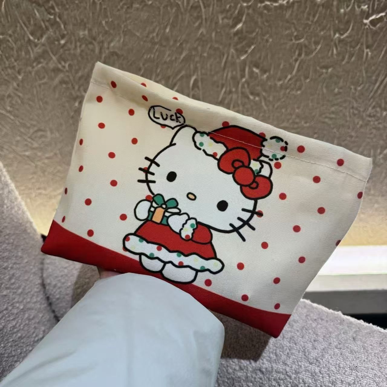 New Kitty Cosmetic Bag Wash Portable Liner Storage Coin Purse Cute Student Bag