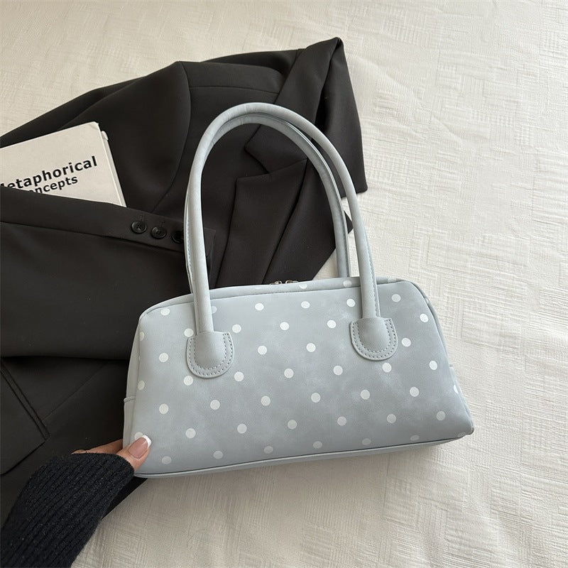 Simple Polka Dot Handbag New Commuter Shoulder Bag Everyday Joker Fashion Bag