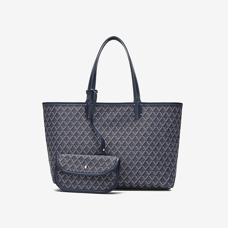 Large Capacity Dog Teeth Bag Women's One Shoulder Combination Bags Shopping Bag Printed Portable Tote Bag