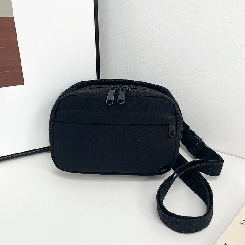 Stylish Nylon Crossbody Bag with Zipper Closure and Multiple Pockets for Daily Use