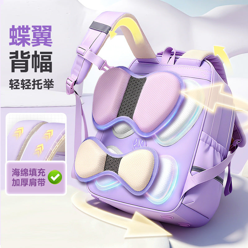 2026 New Kids Backpack for Grades 1-6, Lightweight & Ergonomic Design with Large Capacity, Breathable and Waterproof Oxford Fabric, British Style School Bag with Pencil Case and Study Bag Set