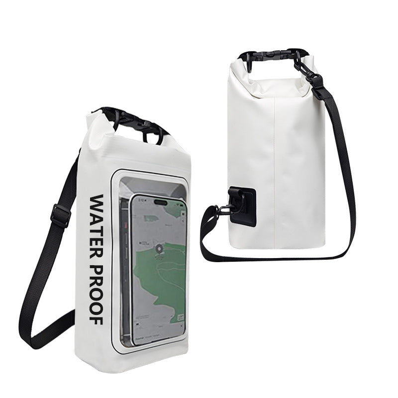2L Waterproof Crossbody Bag with Touchscreen Phone Pocket for Outdoor Swimming and Hiking