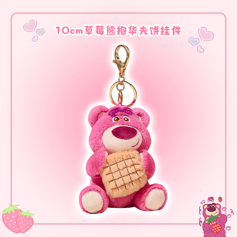 Girls Crossbody Bag Strawberry Bear Plush Head-Shaped Satchel Cute Animal Shape
