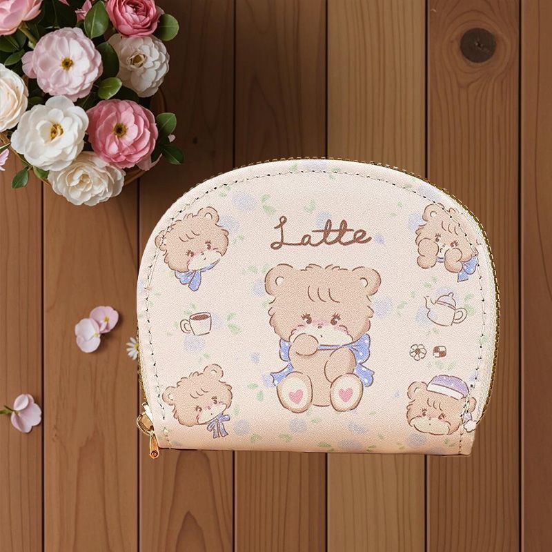 Large Capacity Portable Compact Multi-Functional Cute Mini Coin New Card Holder Fashion ID Card-Bit Zipper