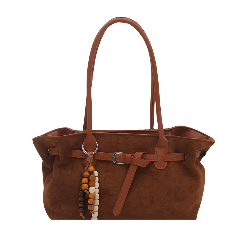 New Casual Retro Suede Bag Women's Shoulder Underarm Bag
