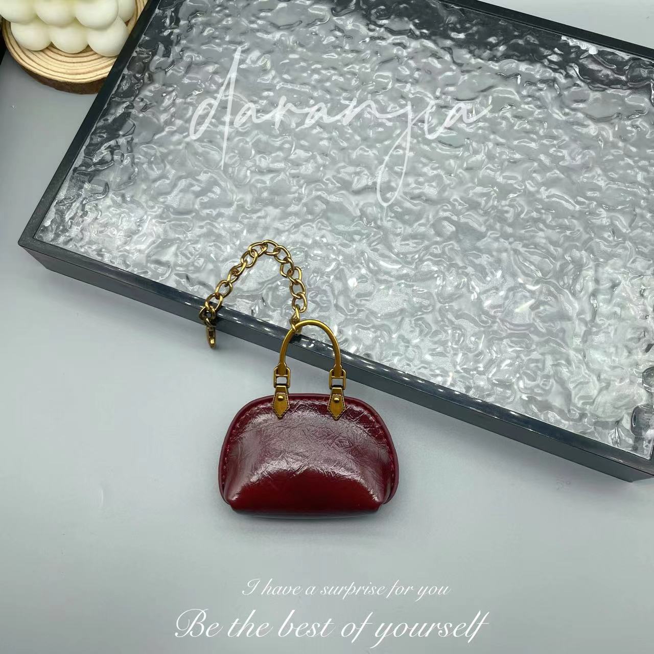 New Mini Small Bag Exquisite Handbag Pendant High-Grade Chain Little Shell Bag Keychain Exquisite Small Bag Ornaments