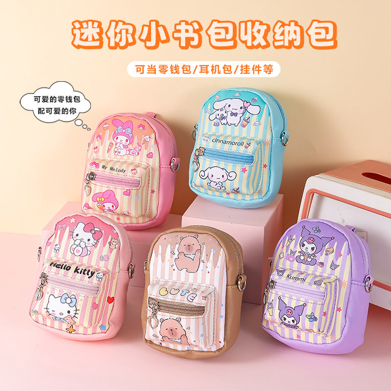 Coin Purse Ins Style Cute Girl Heart Student Minimalist Creative Zipper Small Bag Carry-on One-Shoulder Crossboby Bag