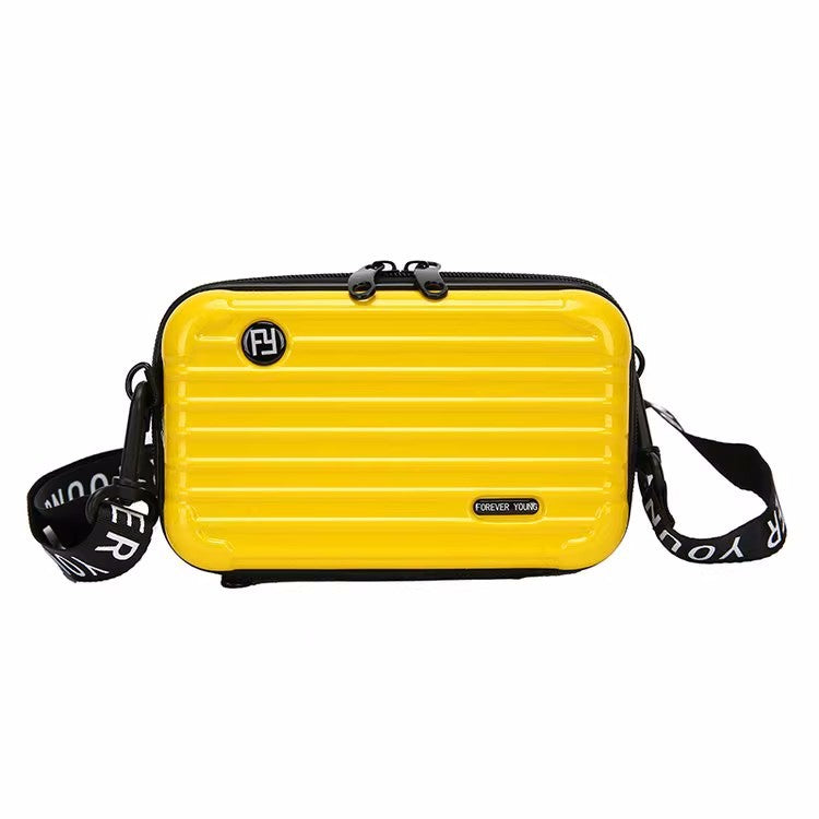 Stylish PC Hard Shell Cosmetic Bag with Adjustable Strap, Waterproof and Lightweight Travel Organizer for Everyday Use