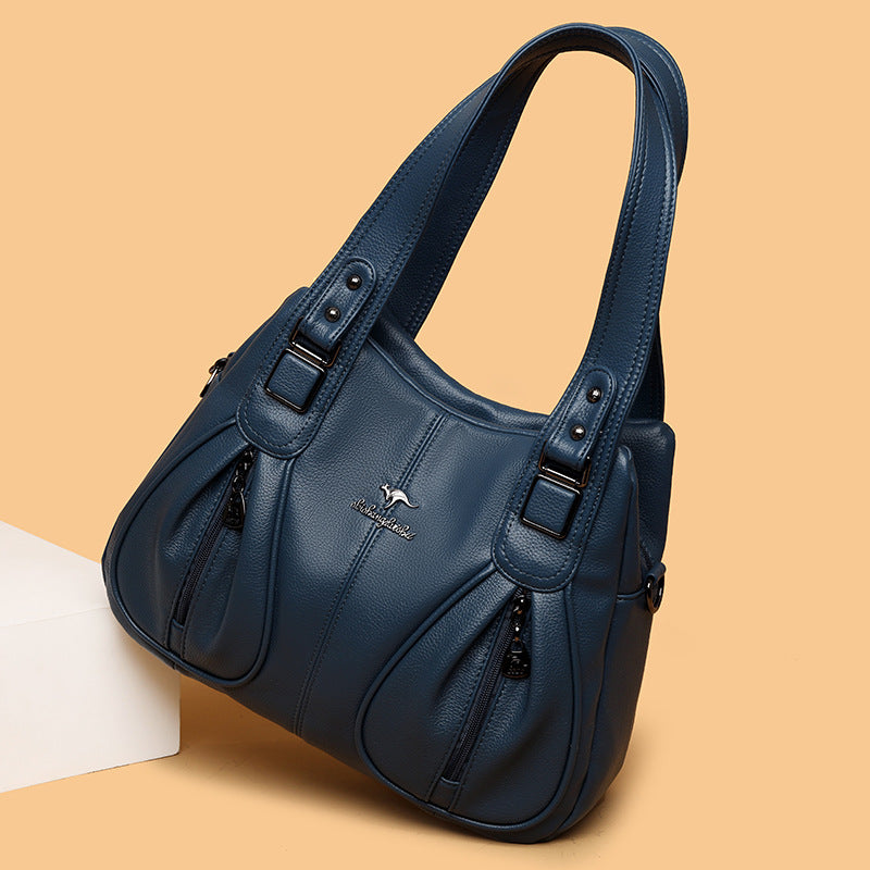 Handbags New Women's Fashion Retro Pu Mom Shoulder Bag Large Capacity