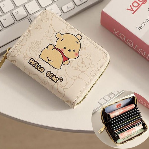New Expanding Card Holder Zipper Wallet Certificate Good-looking High-Grade Children Student Waterproof Bear Female Male
