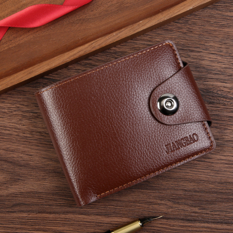 Stylish Men's Business Wallet with Magnetic Clasp and Multiple Card Slots for Everyday Use