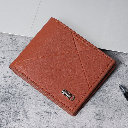 New Men's Wallet Short Multiple Card Slots Fashion Leisure Wallet Thin
