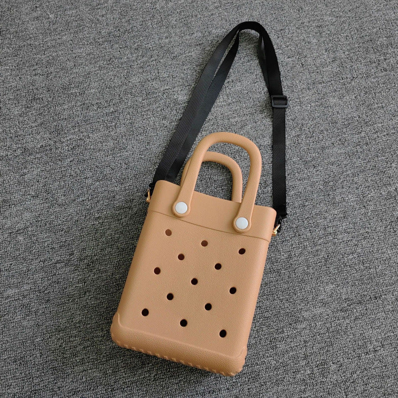 Cute Croc-Style Mini Shoulder Bag with Adjustable Strap for Women, Fashionable and Trendy Everyday Accessory
