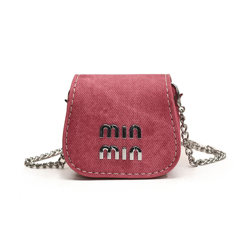 Mini Children Pouch All-Match Chic Chanel-Style Princess Chain Crossbody Change Earphone Bag Girls' Single-Shoulder Bag Tide