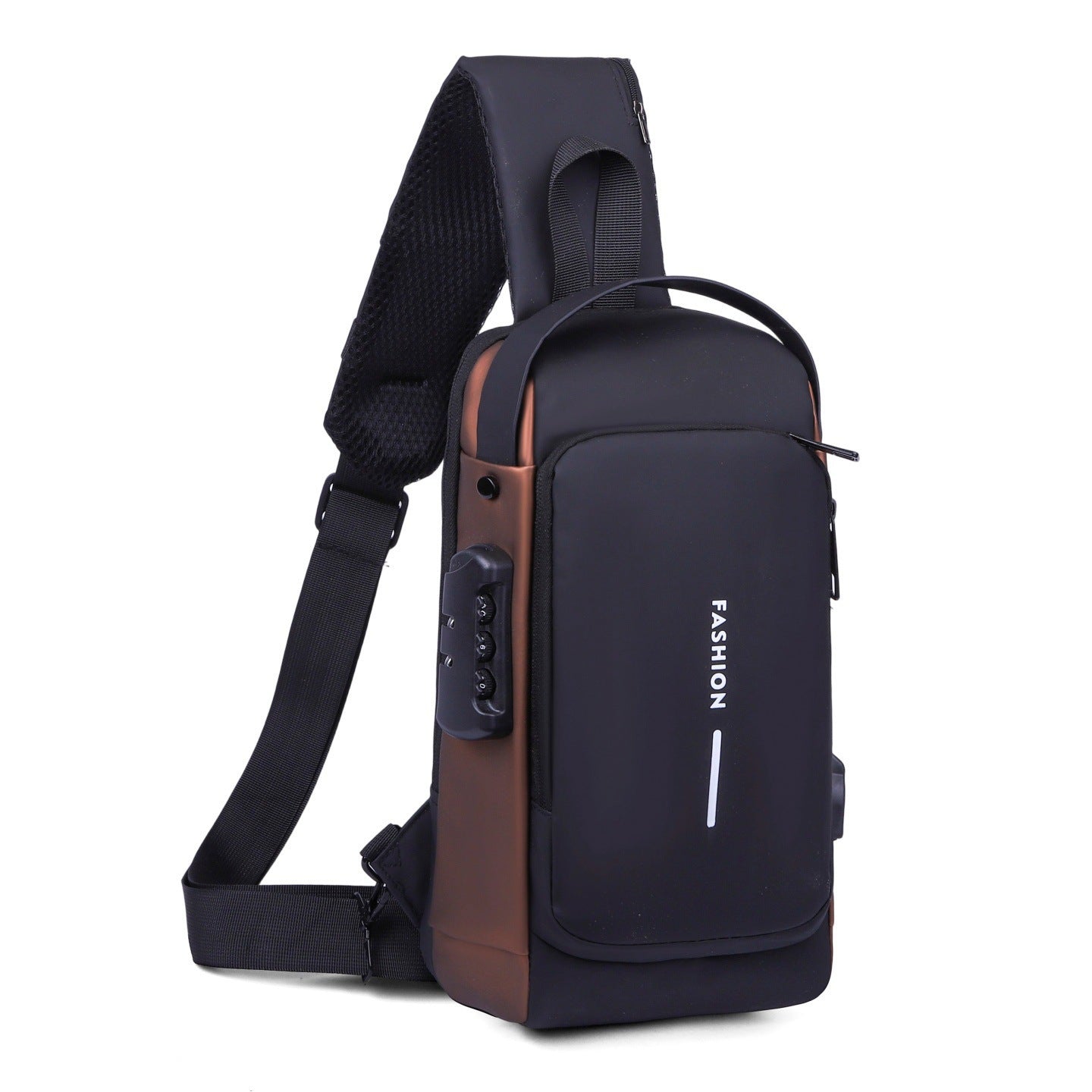 Chest Bag Men's Anti-Theft Outdoor Leisure Shoulder Stylish and Versatile Password Lock Crossbody Bag
