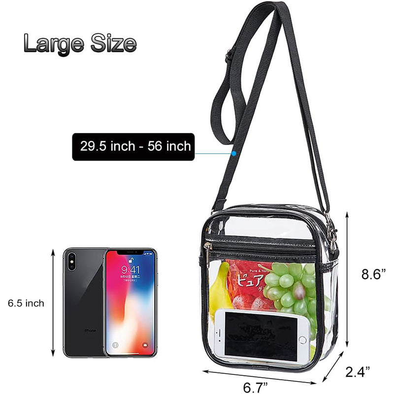 Transparent Waterproof PVC Shoulder Messenger Bag Mobile Phone Storage Outdoor Activities Universal