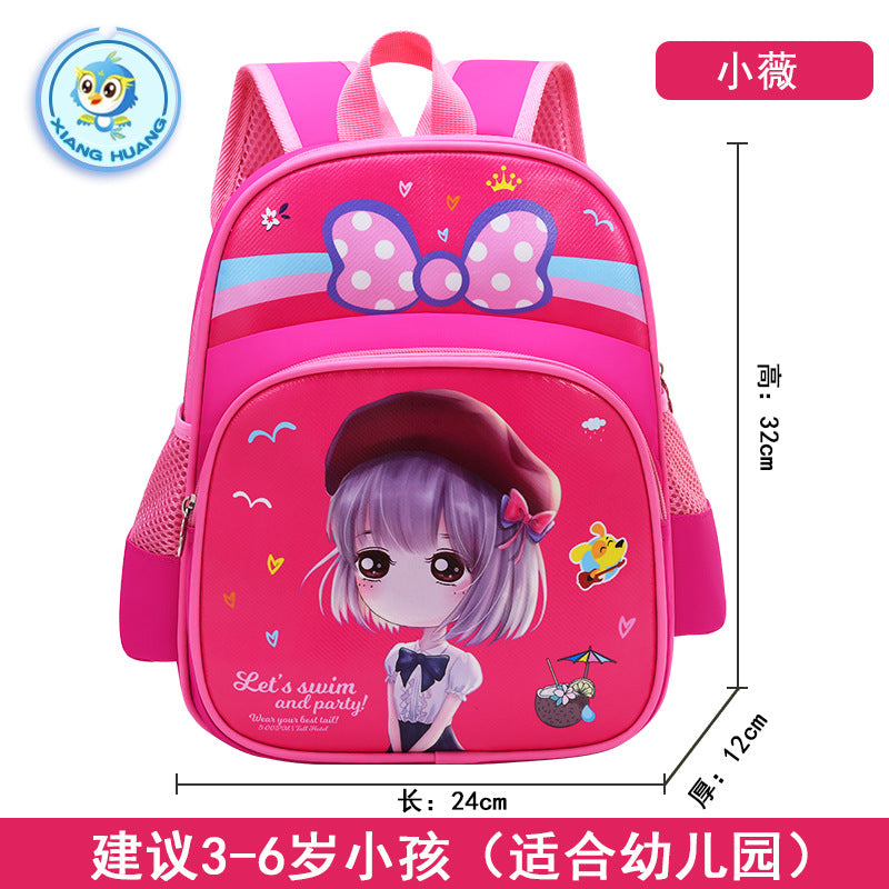 Cute Cartoon Stitch Kids Backpack for Kindergarten and School, Breathable and Waterproof Design with Thick Shoulder Straps