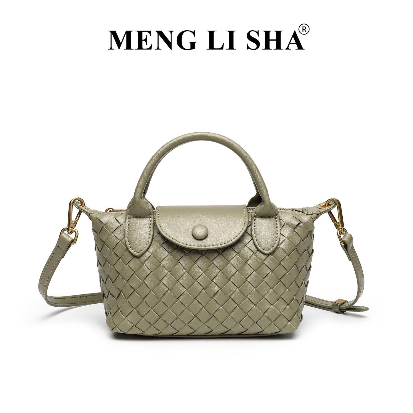 Woven Bag Women's Fashion Longchamps Bag Trendy One-Shoulder Crossbody Dumpling Bag Commuter's All-Matching Portable Small Square Bag