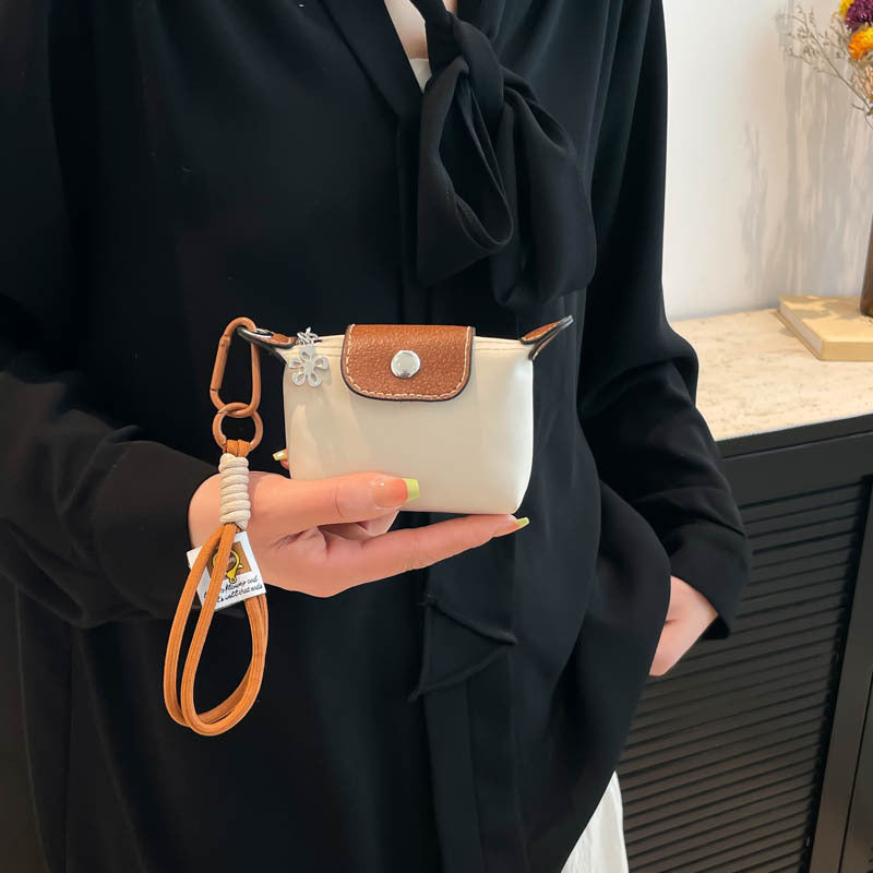 Summer New Beautiful Exquisite Small Handbag for Women Western Style All-Matching Casual Contrast Color Lanyard Bag
