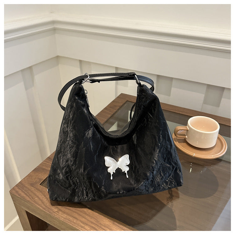 Butterfly Decorative Tote Bag Fashion Leisure Commute Chain Design Everyday Joker Crossbody Shoulder Bag