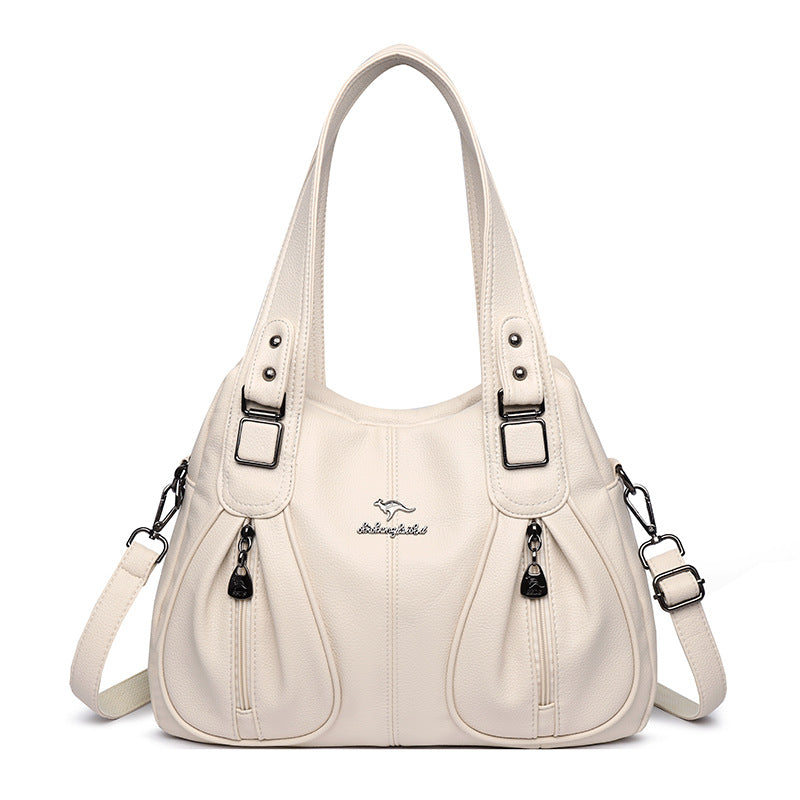 Handbags New Women's Fashion Retro Pu Mom Shoulder Bag Large Capacity