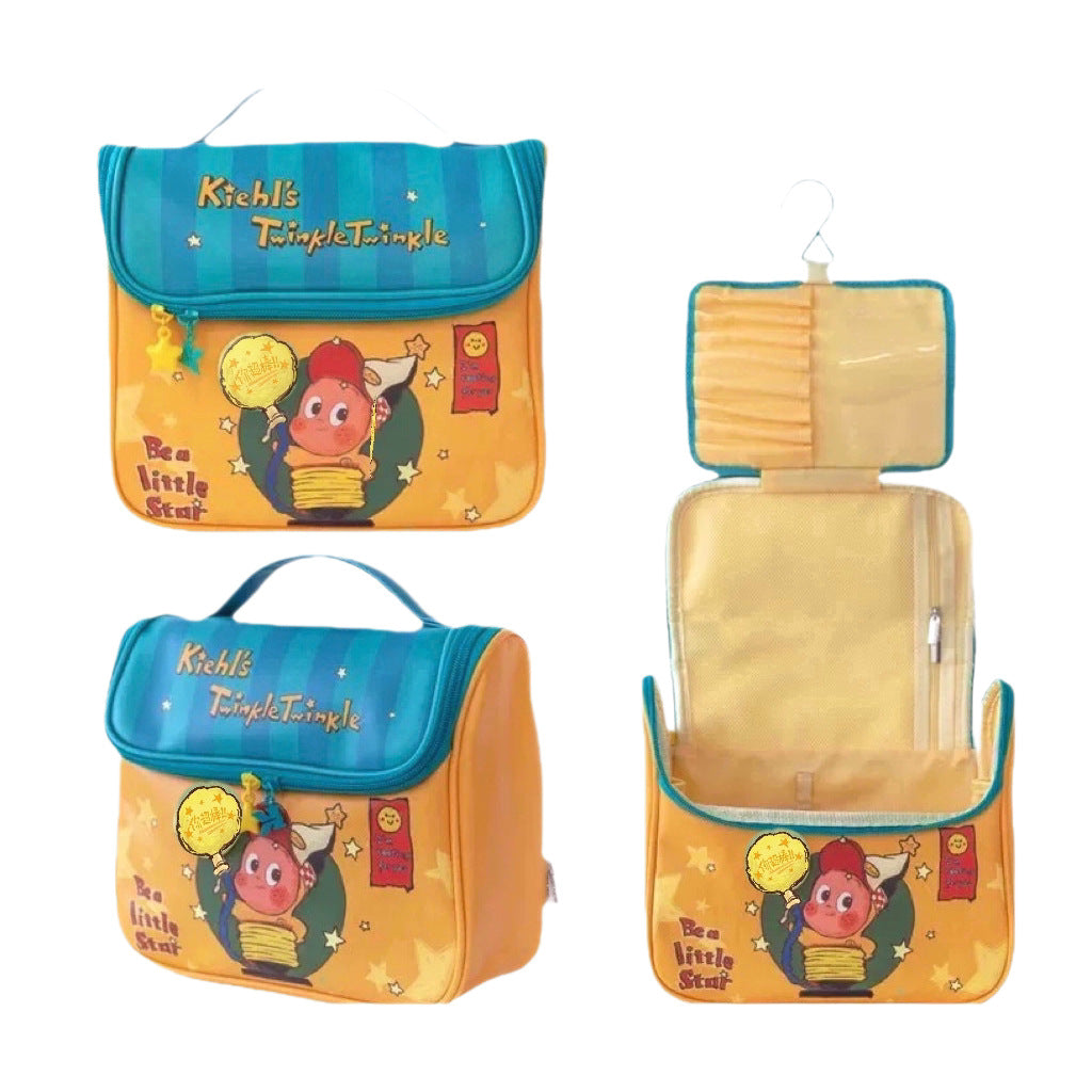 XINGX People Special Edition Leather Portable Storage Bag Cute Toiletry Bag Large-Capacity Cosmetics Storage Travel Bag