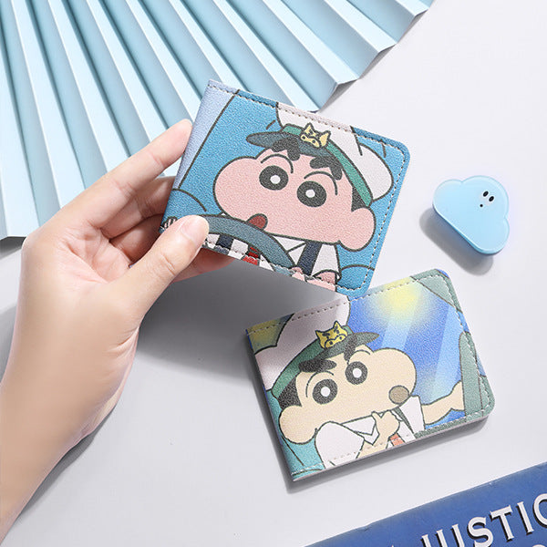 Crayon Xiaoxin Driving License Protective Cover Two-in-One Driving License Motor Vehicle Driver's License Leather Cover Good-looking Card Holder