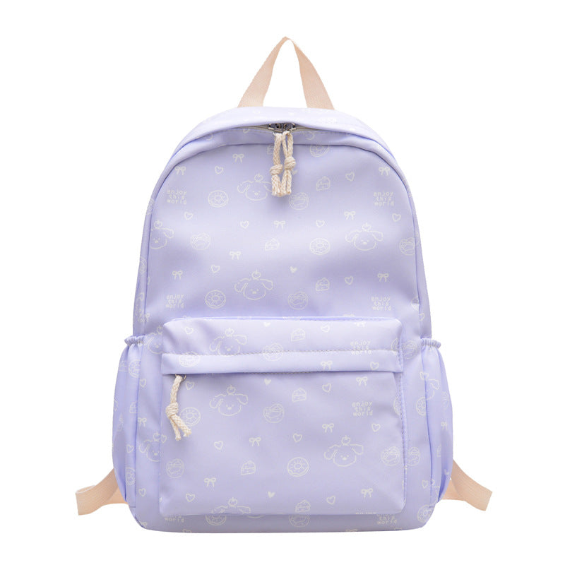 Bowknot Schoolbag Female College Student Simple Cute Girl Backpack Partysu Backpack