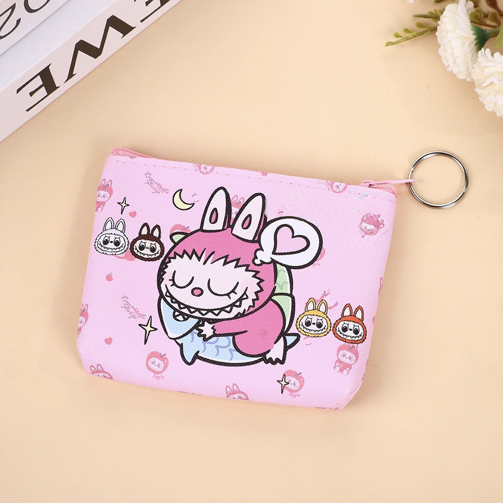 Korean Style Cute Student Cartoon Small Wallet Coin Purse Storage Macaron