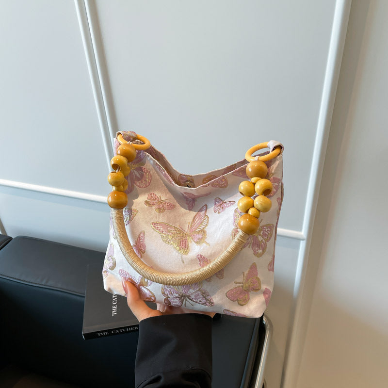 New Chinese Style Minority All-Match Underarm Bag Tote Bag for Women Summer New Good-looking Artistic Embroidered Shoulder Bag